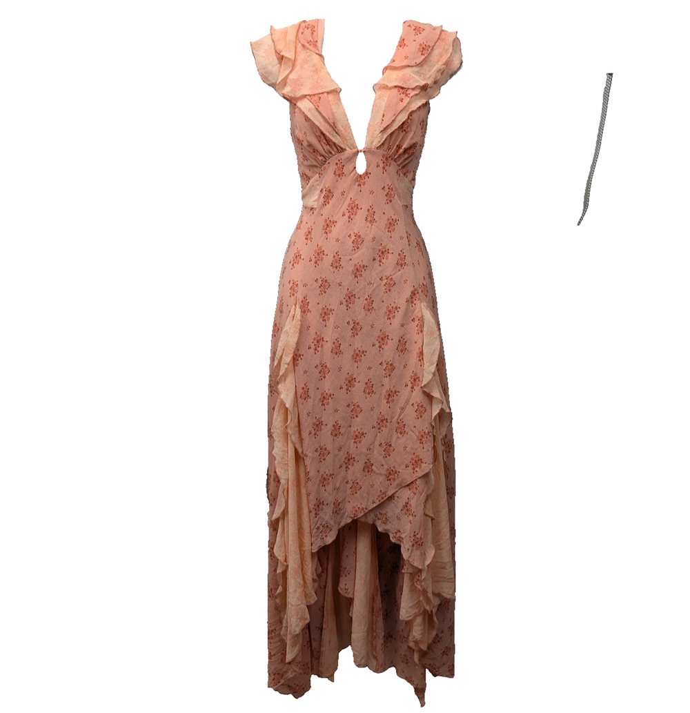 Free People Joaquin Dress Womens Medium Fairy Romantic Floral 90s Whimsical Y2K